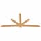 Ekena Millwork Alberta Timber Gable Bracket, Western Red Cedar, 108"W x 54"H x 1 1/2"D x 5 1/2"F, 12/12 Pitch GBW108X54X0206ALB00SWR - alternate 2